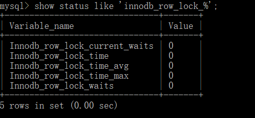 行锁争用情况查看